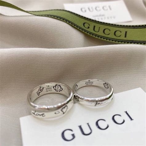 gucci green ring|Gucci couple ring.